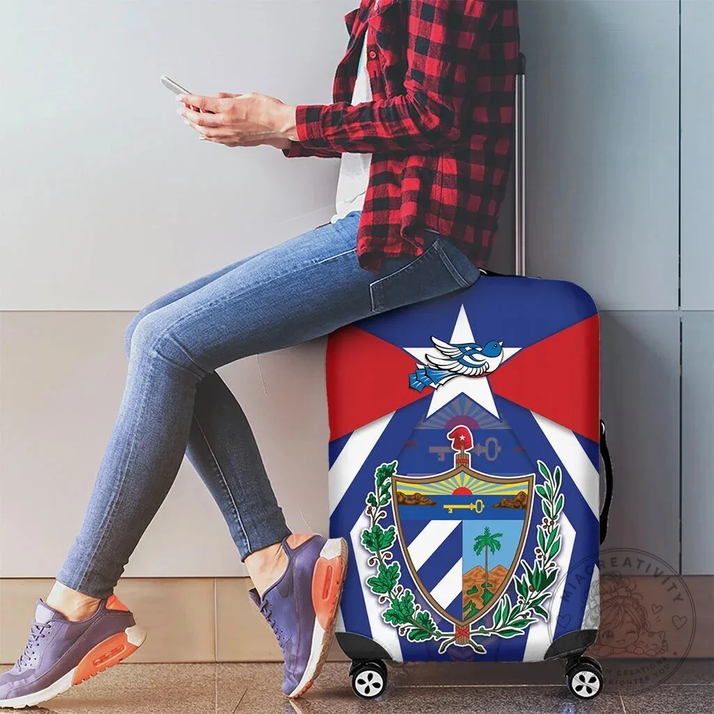 Viva Cuba Libre Luggage Cover Cuban Trogon With Coat Of Arms LT05 9 Viva Cuba Libre Luggage Cover Cuban Trogon With Coat Of Arms LT05