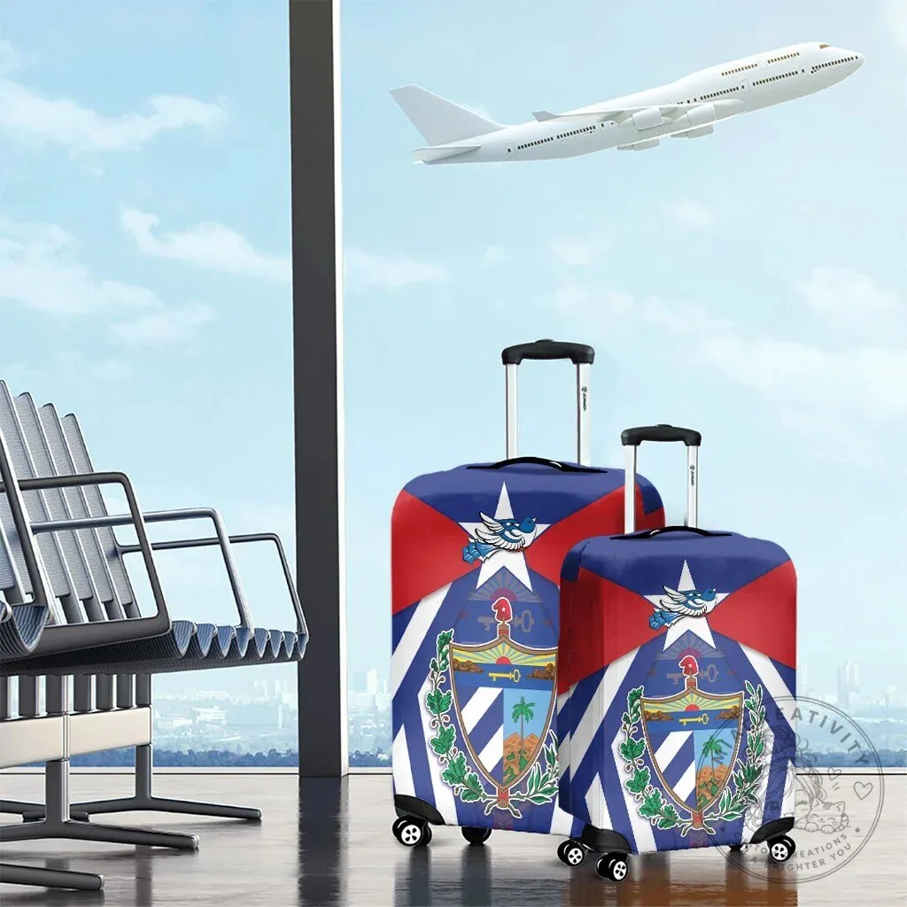 Viva Cuba Libre Luggage Cover Cuban Trogon With Coat Of Arms LT05 11 Viva Cuba Libre Luggage Cover Cuban Trogon With Coat Of Arms LT05