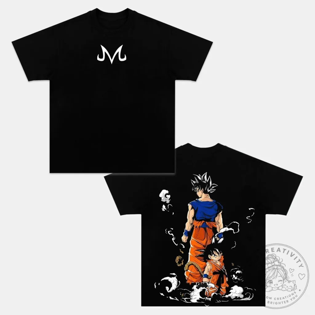 Dragon Ball Z Majin Vegeta and Son Goku Anime T-Shirt Dragon Ball Z Majin Vegeta and Son Goku Anime T-Shirt