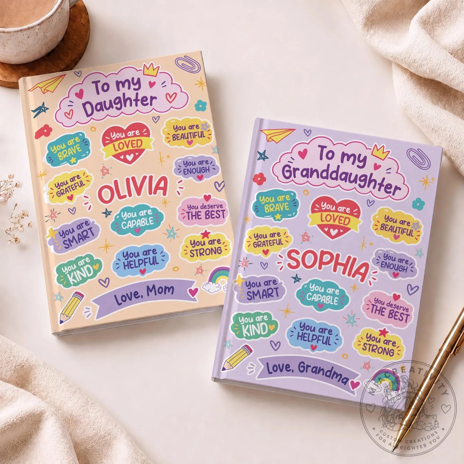Personalized To My Granddaughter From Grandma Affirmation Journal 6 Personalized To My Granddaughter From Grandma Affirmation Journal