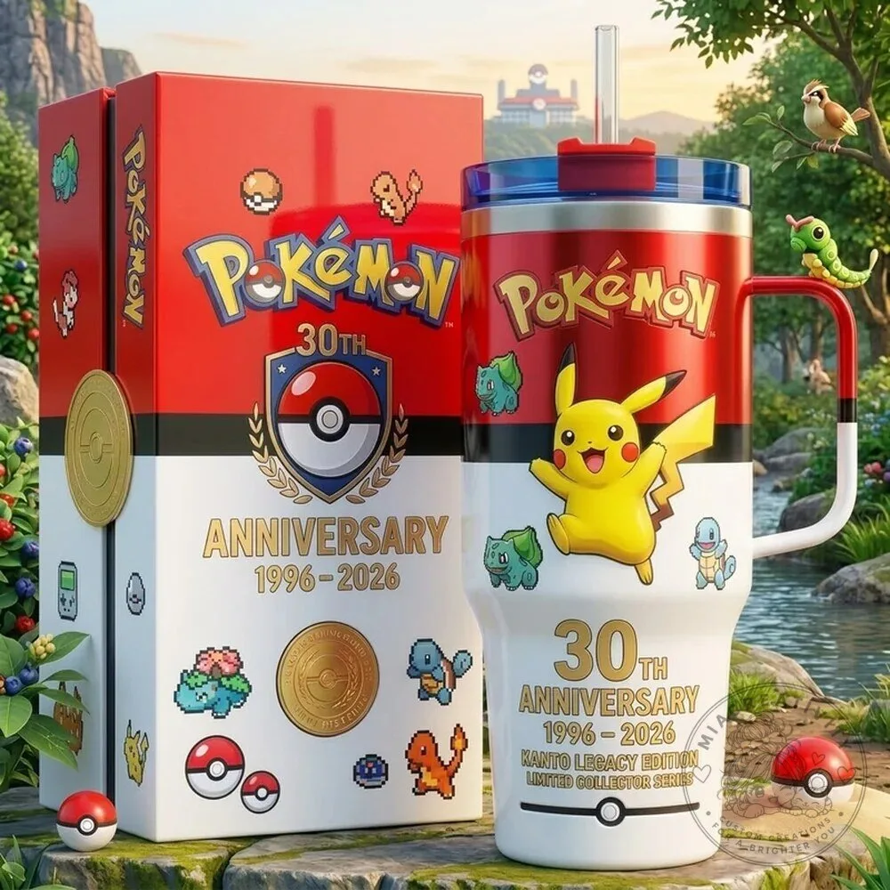 Limited Edition Kanto Legacy Tumbler - Pokemon 30th Anniversary Collector Series
