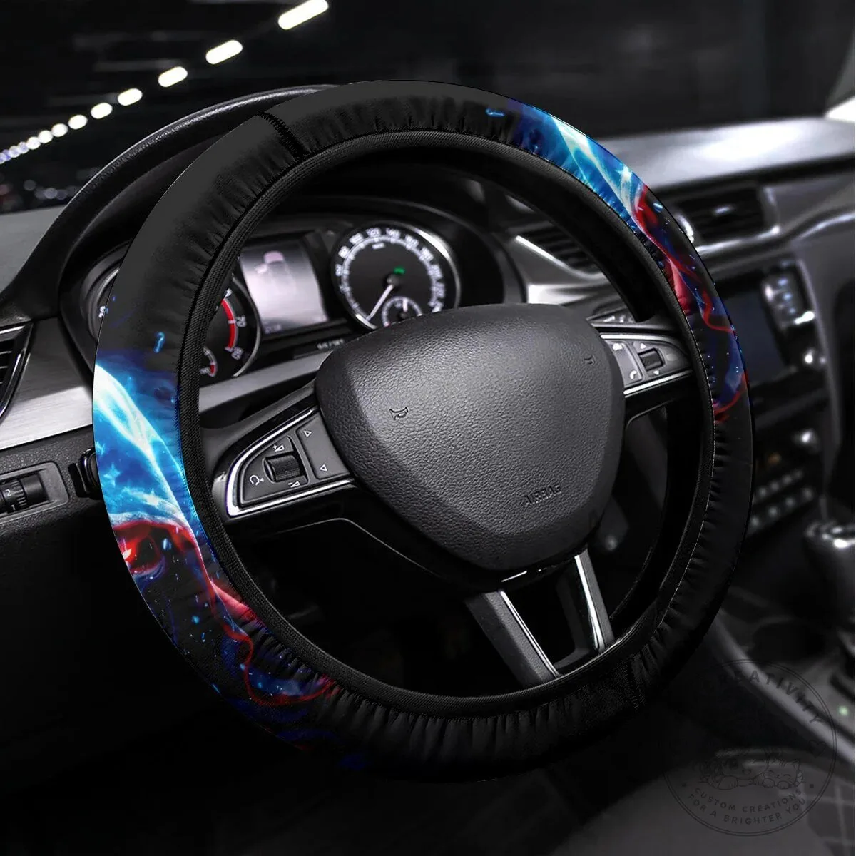 Thunder Skull Steering Wheel Cover for Car Interior Decoration and Protection