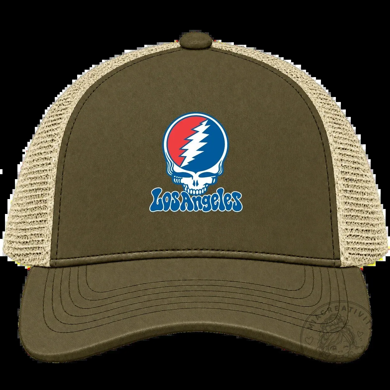 Grateful Dead Los Angeles Stealie Skull Baseball Trucker Hat